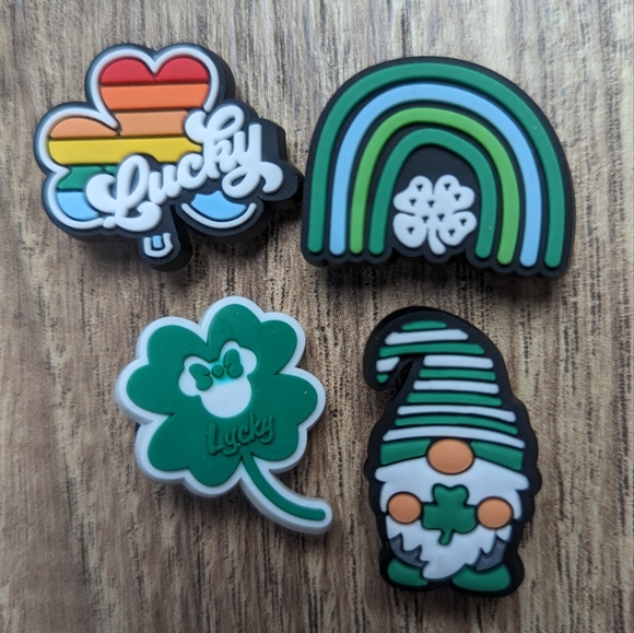 Set of 4 St Patrick's day Irish croc charms - Picture 1 of 2